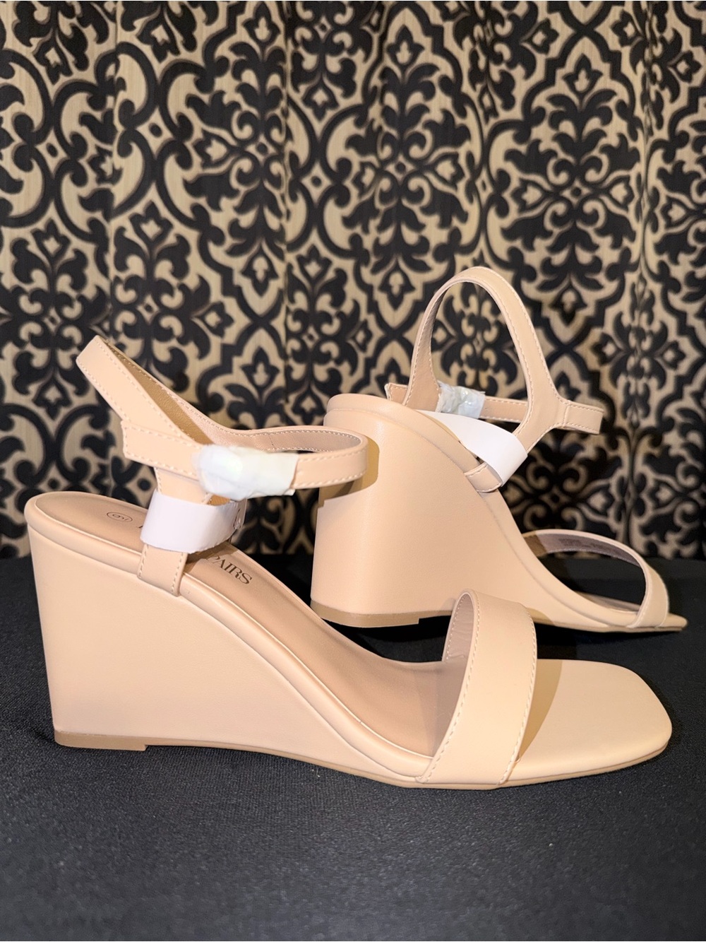Dream Pairs Beige Nude Wedge Sandals